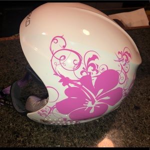ski helmet - white/pink - size small - 54